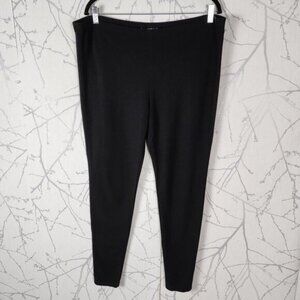 Lafayette 148 Black Ponte Knit Mid Rise Pull On Leggings